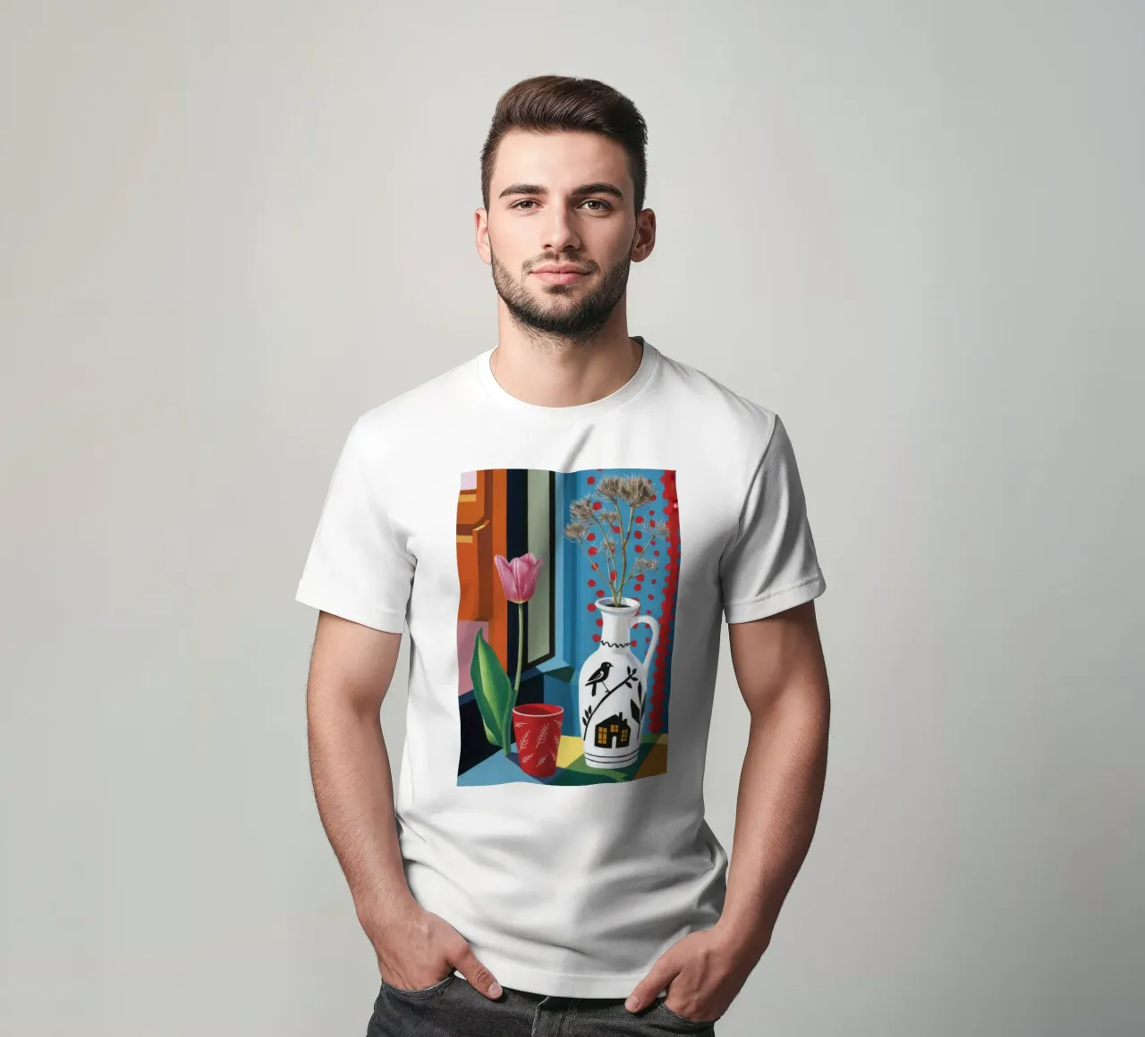 Brocca a forma di uccello barocco t-shirt da Tiga Bersama