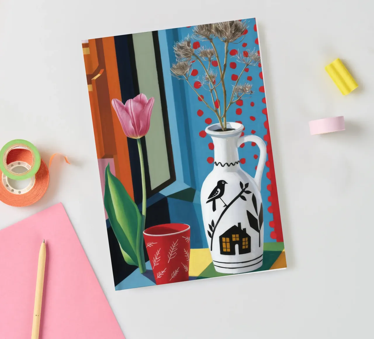 Baroque Bird Pitcher notebook by Tiga Bersama