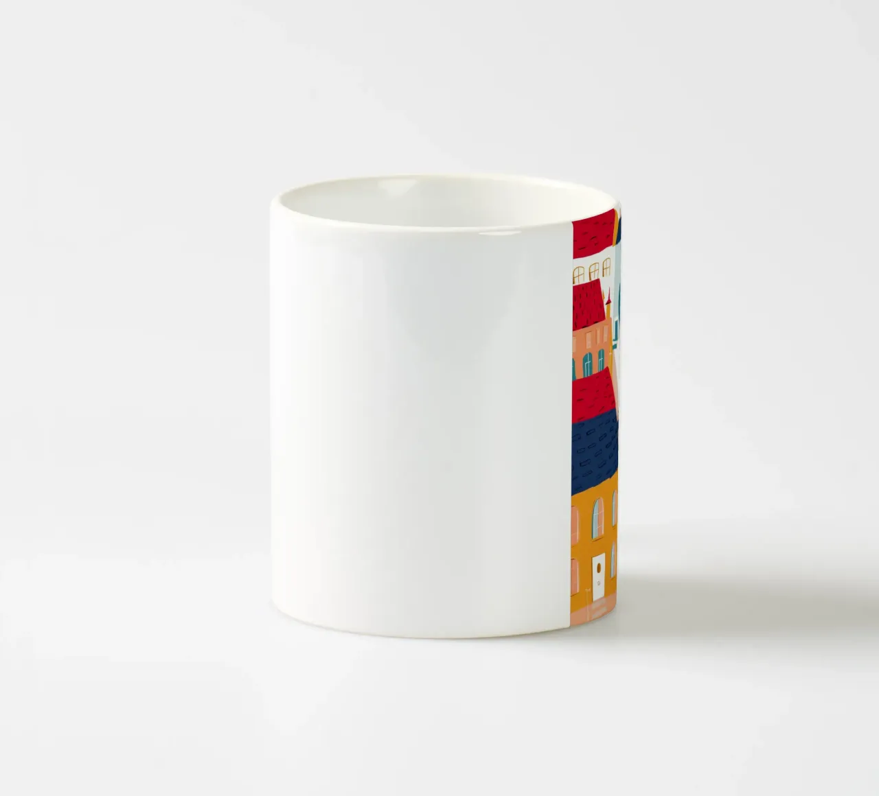 Passeggiata nel centro storico tazza in ceramica da Muse Artworks