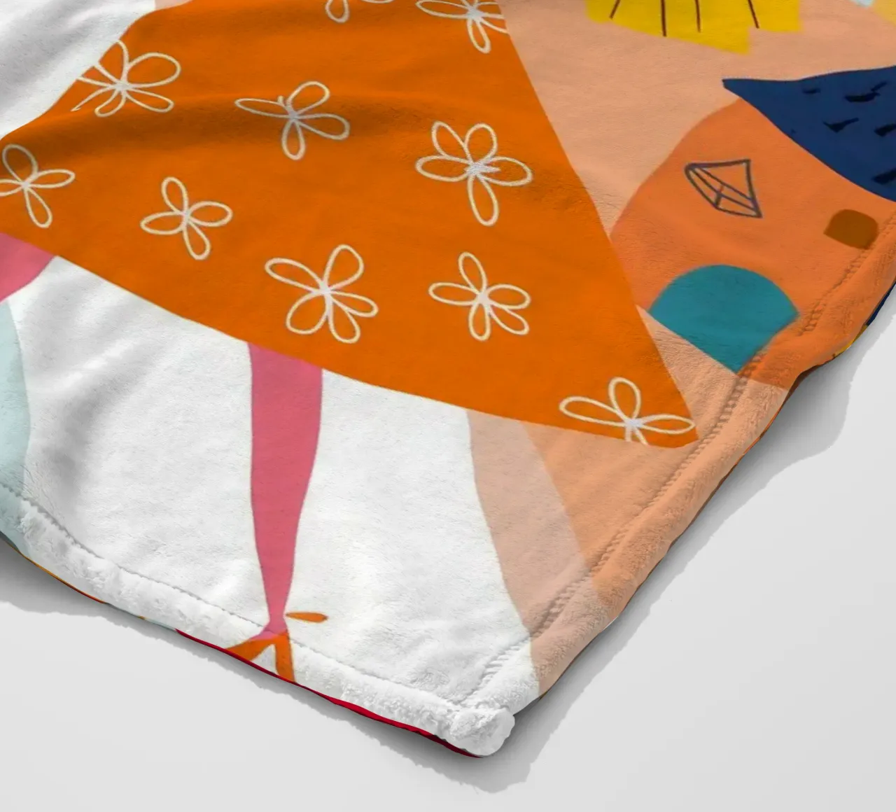Walking Through Old Town fleece blanket by Muse Artworks