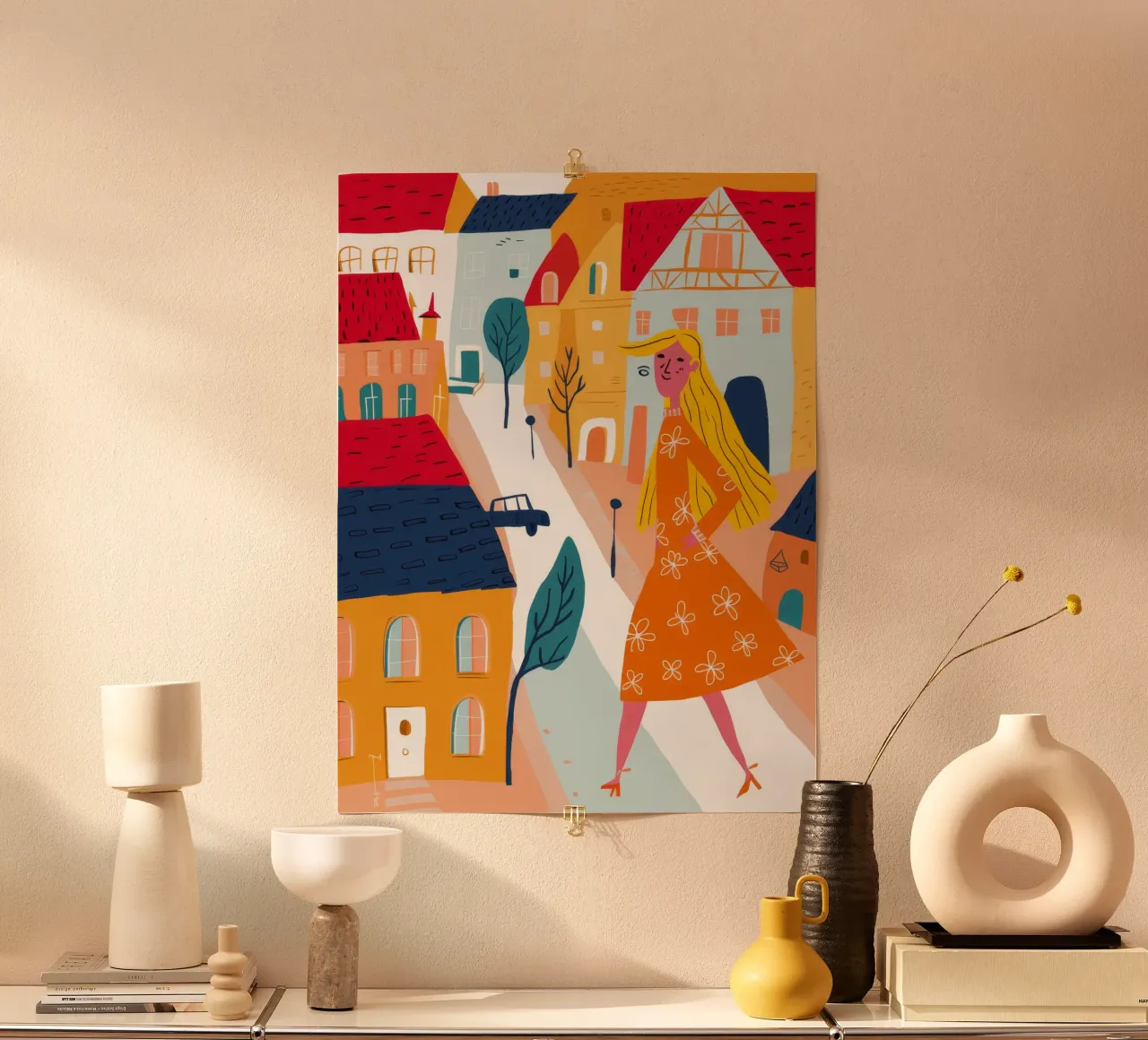 Walking Through Old Town hahnemühle by Muse Artworks
