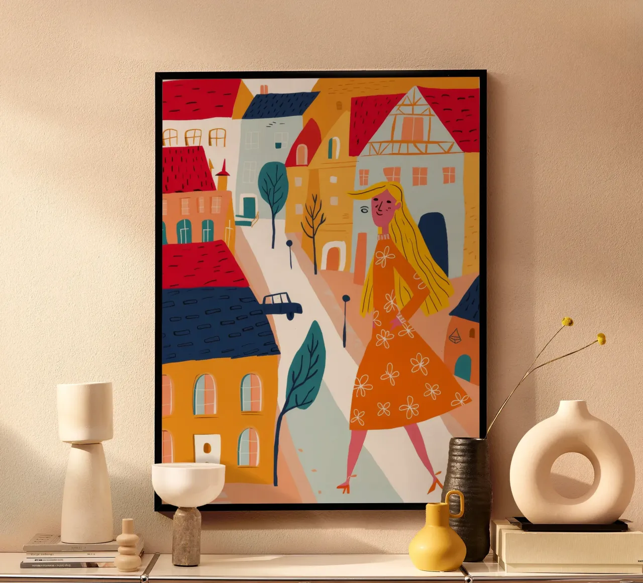 Walking Through Old Town hahnemühle by Muse Artworks