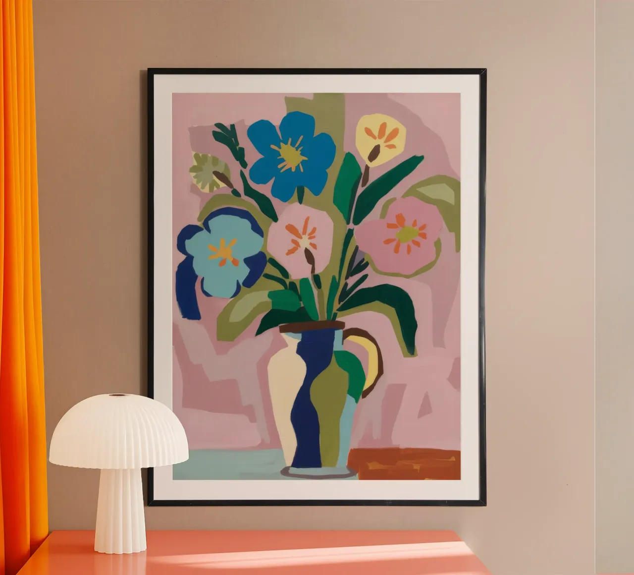 Vasi pastello poster con telaio in alluminio da Tiga Bersama