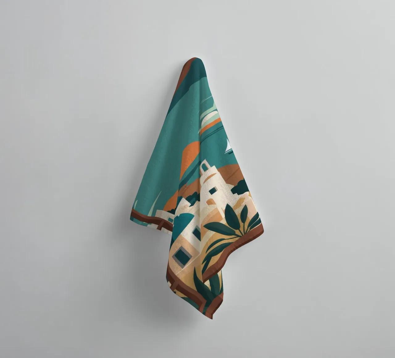 Raamkozijn Zeegezicht badhanddoek van Muse Artworks