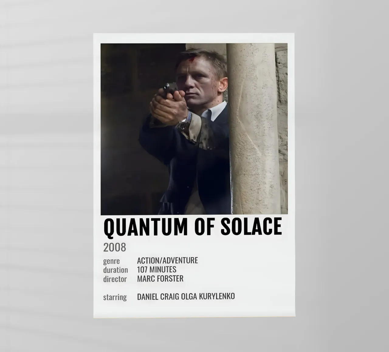 QUANTUM OF SOLACE 2008 pellicola backlit da MVFminimalist