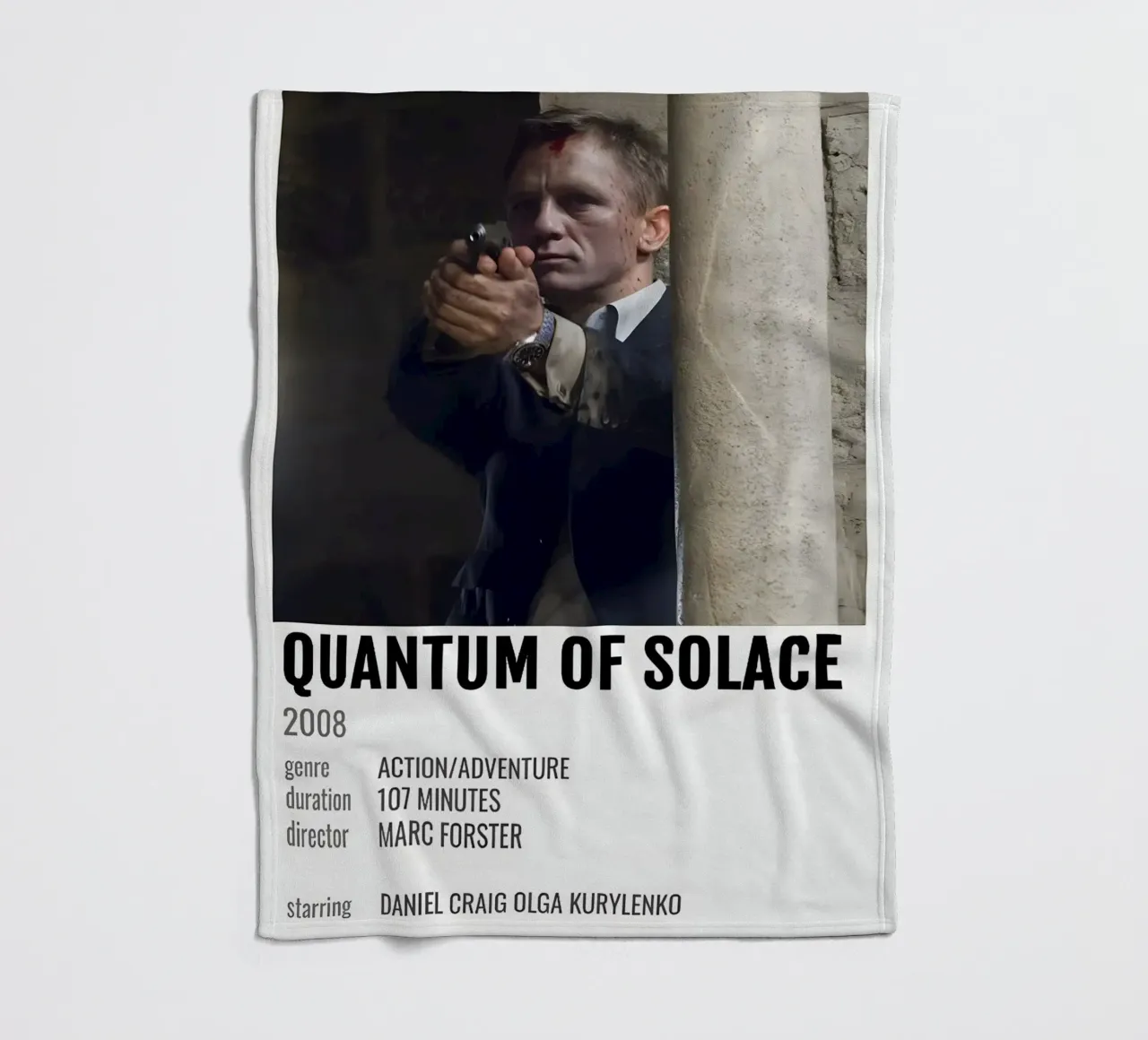 QUANTUM OF SOLACE 2008 coperta in pile da MVFminimalist