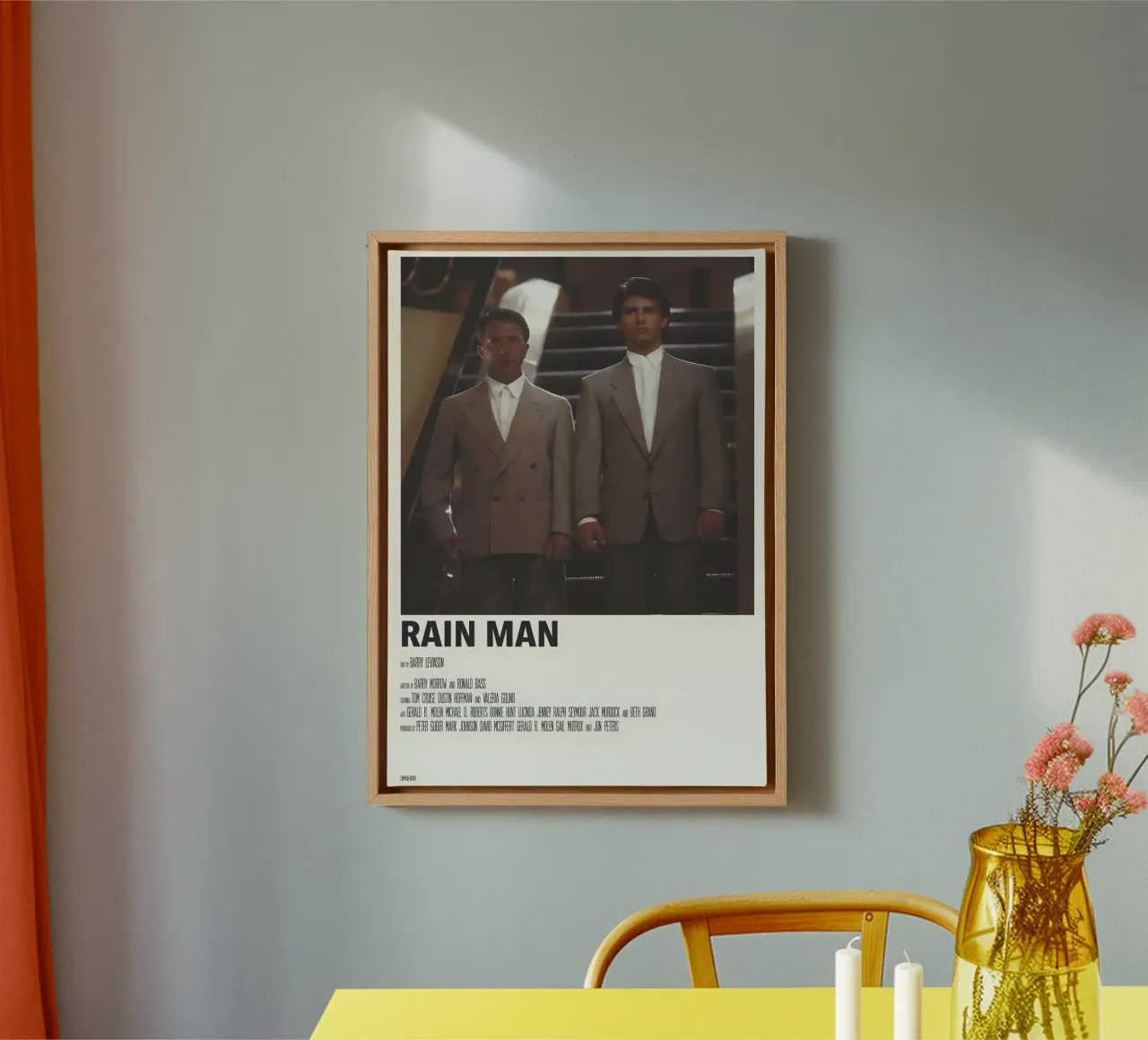 RAIN MAN tela con Cornice a cassetta da MVFminimalist