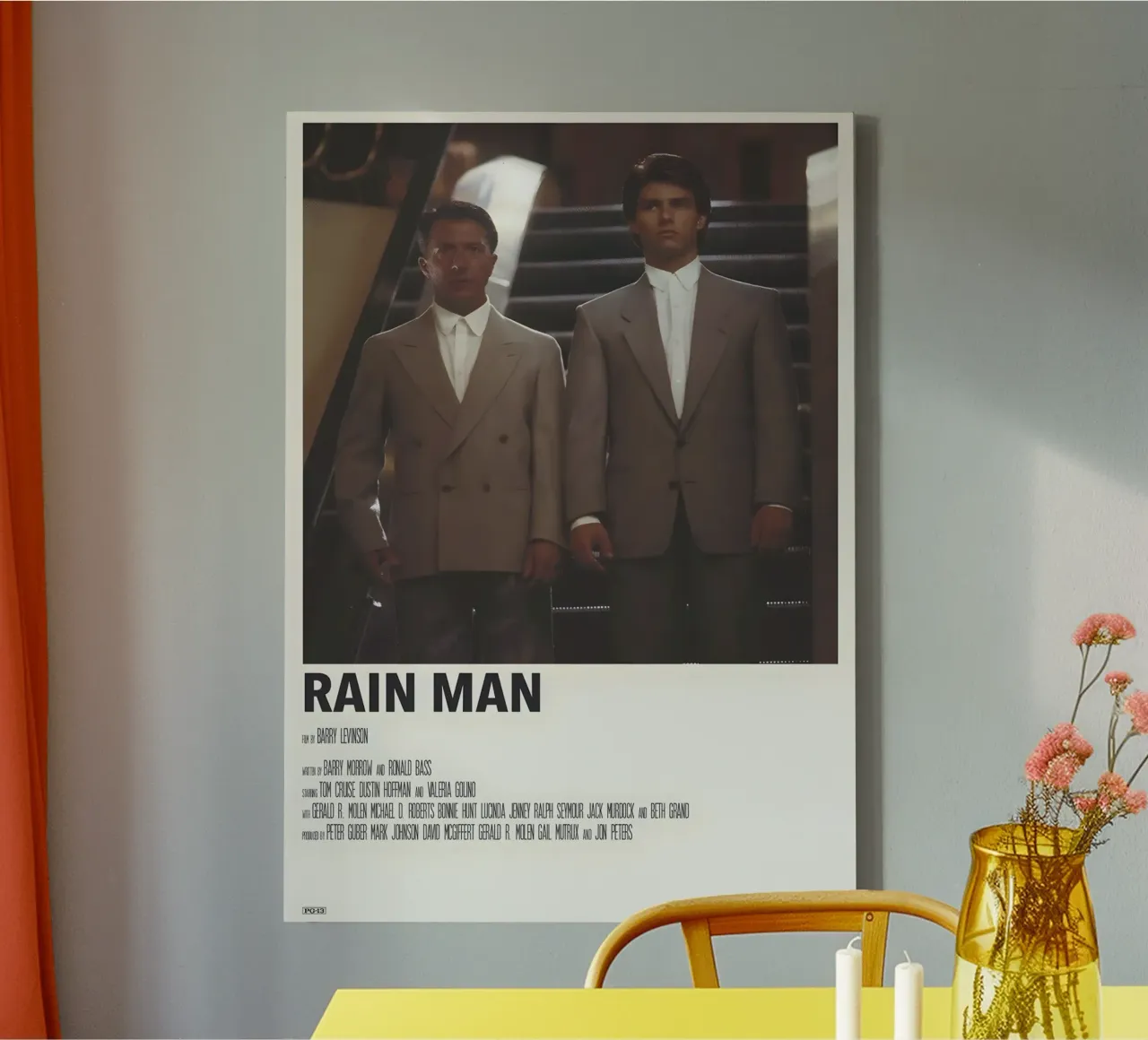 RAIN MAN tela con Cornice a cassetta da MVFminimalist
