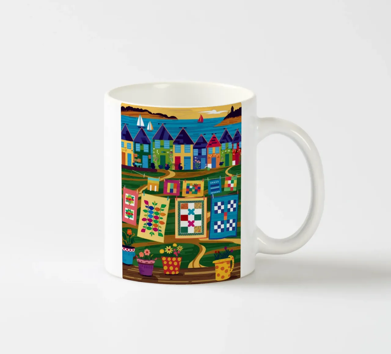 Città di mare trapuntata tazza in ceramica da Haven Fantasy