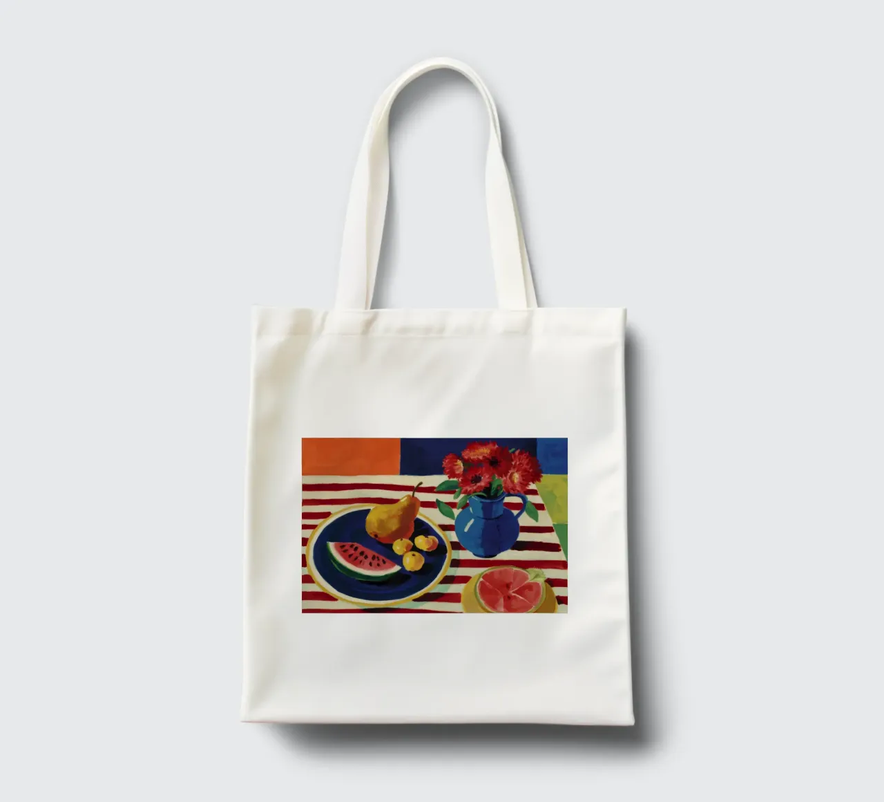 Garnet Bloom Grapefruit tote bag by Fable Tempa