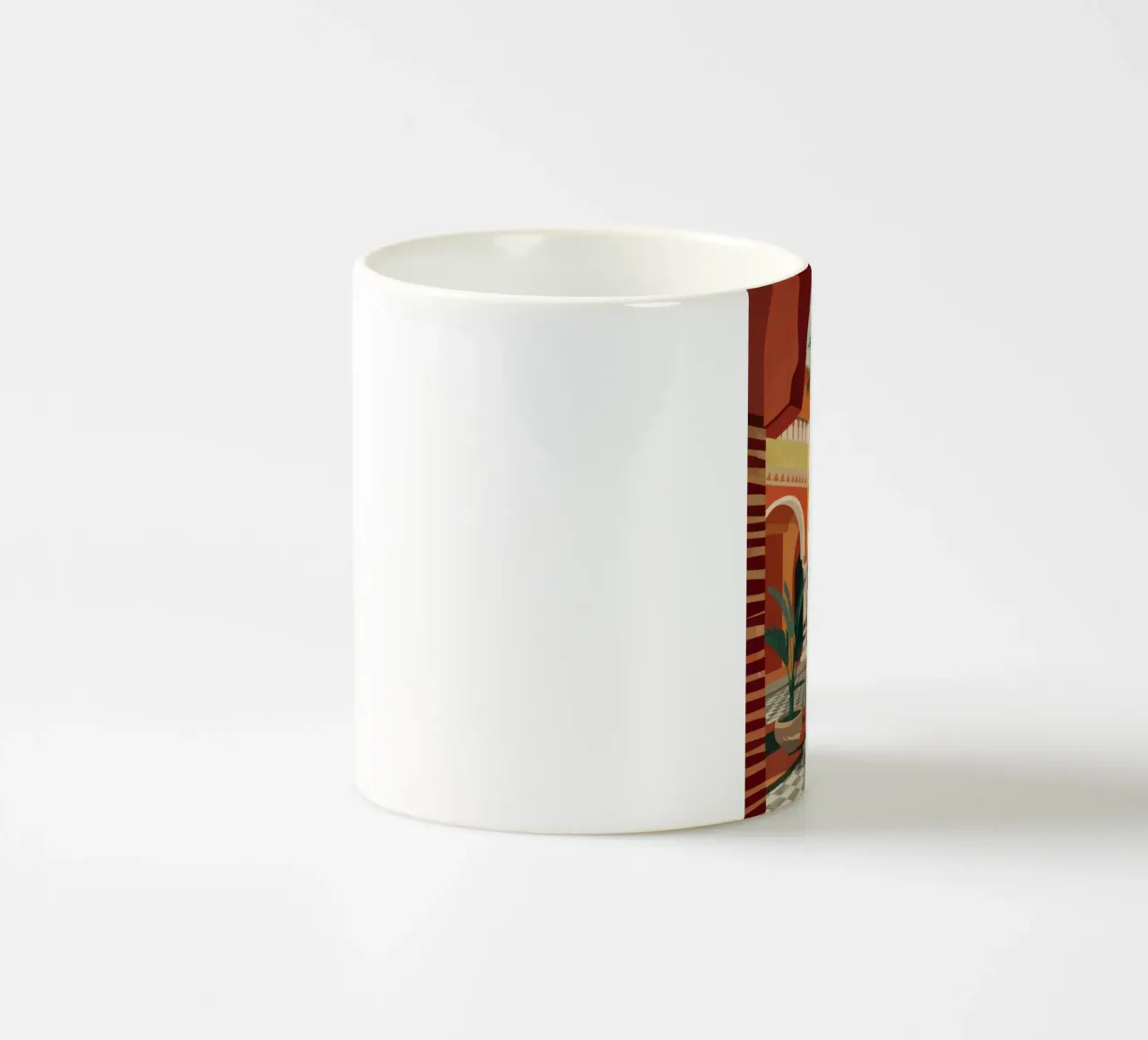 Oasi del cortile piastrellato tazza in ceramica da FadeAura