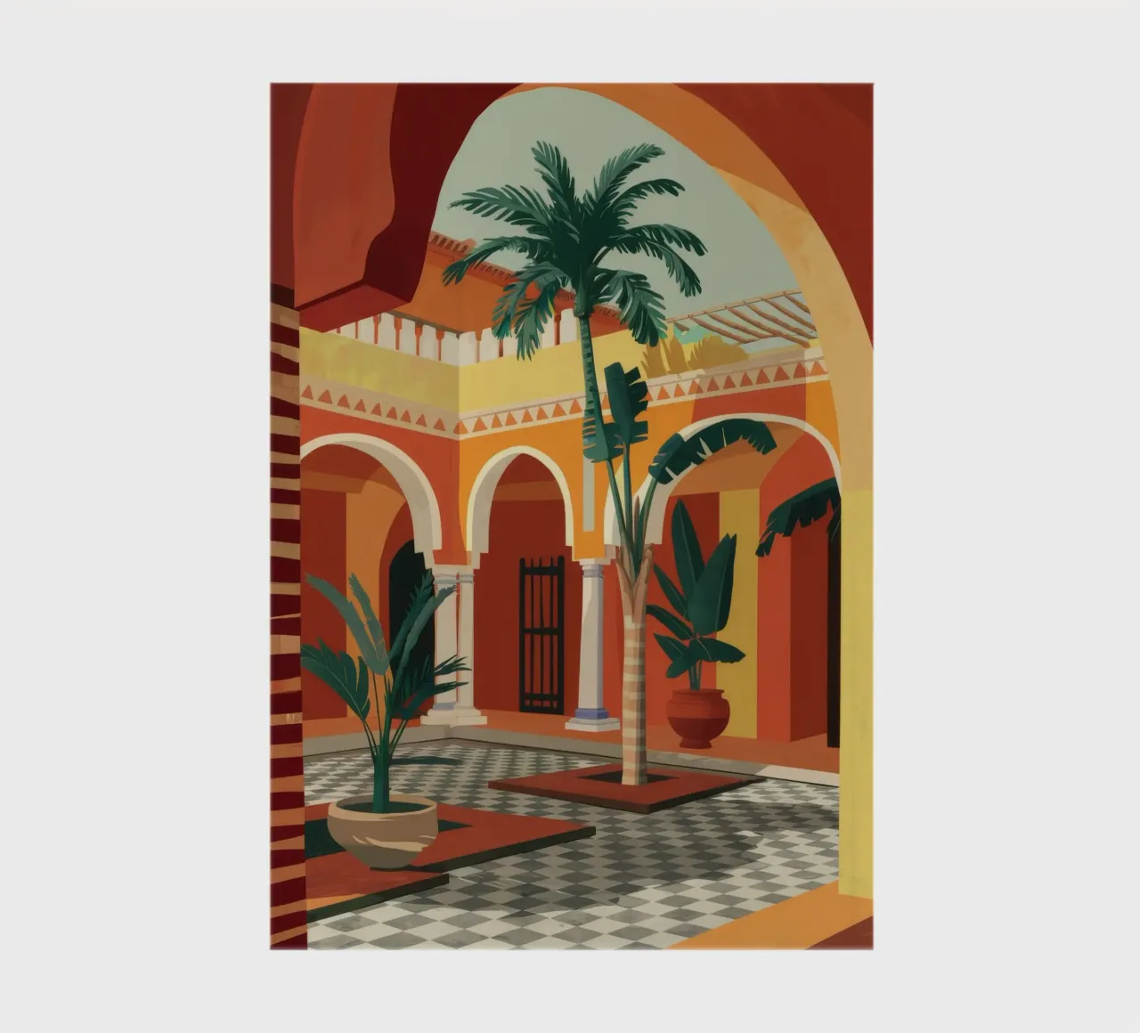 Tiled Courtyard Oasis notebook by FadeAura