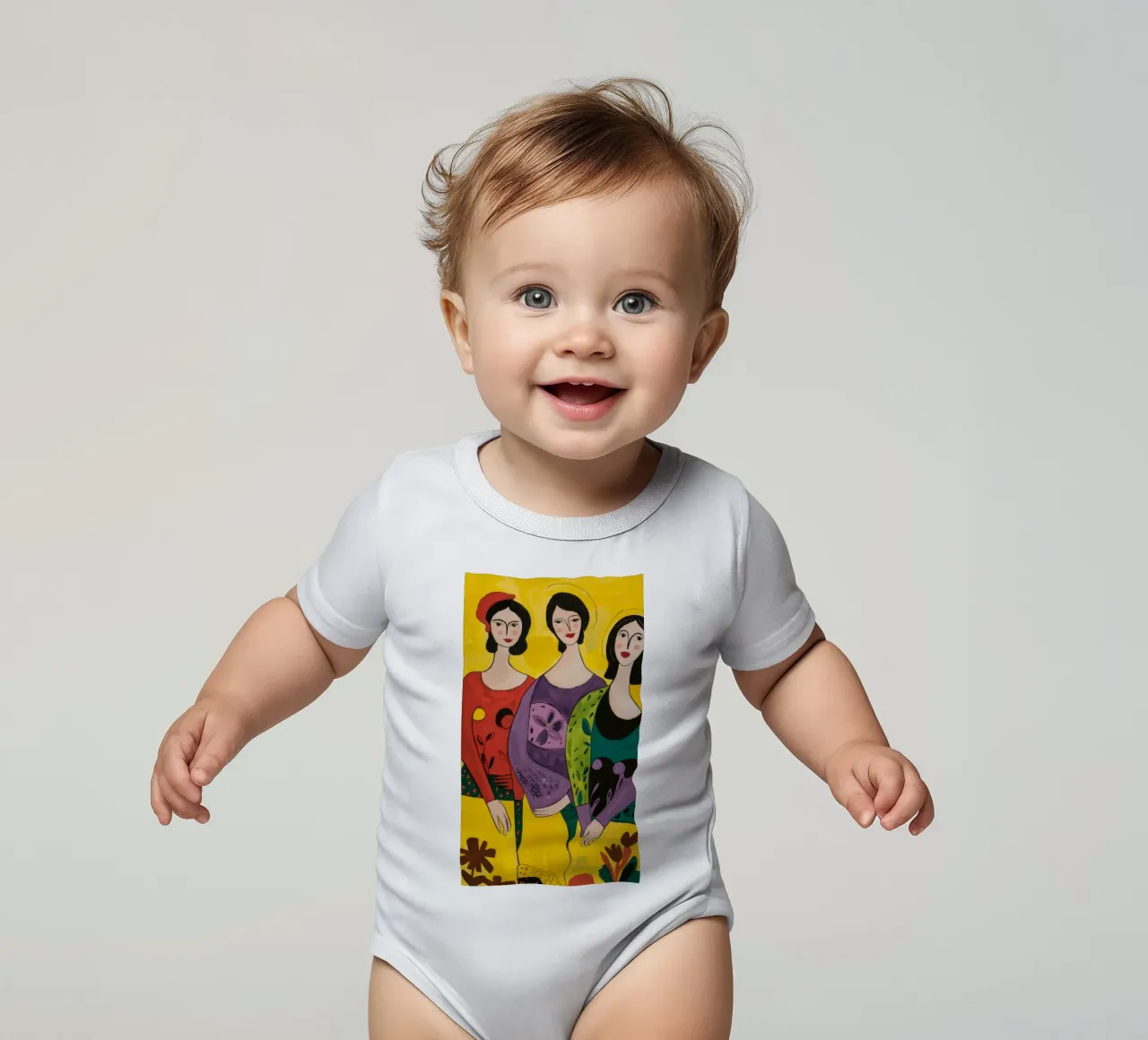 Tre Grazie Pop body neonato maniche corte da Tiga Bersama