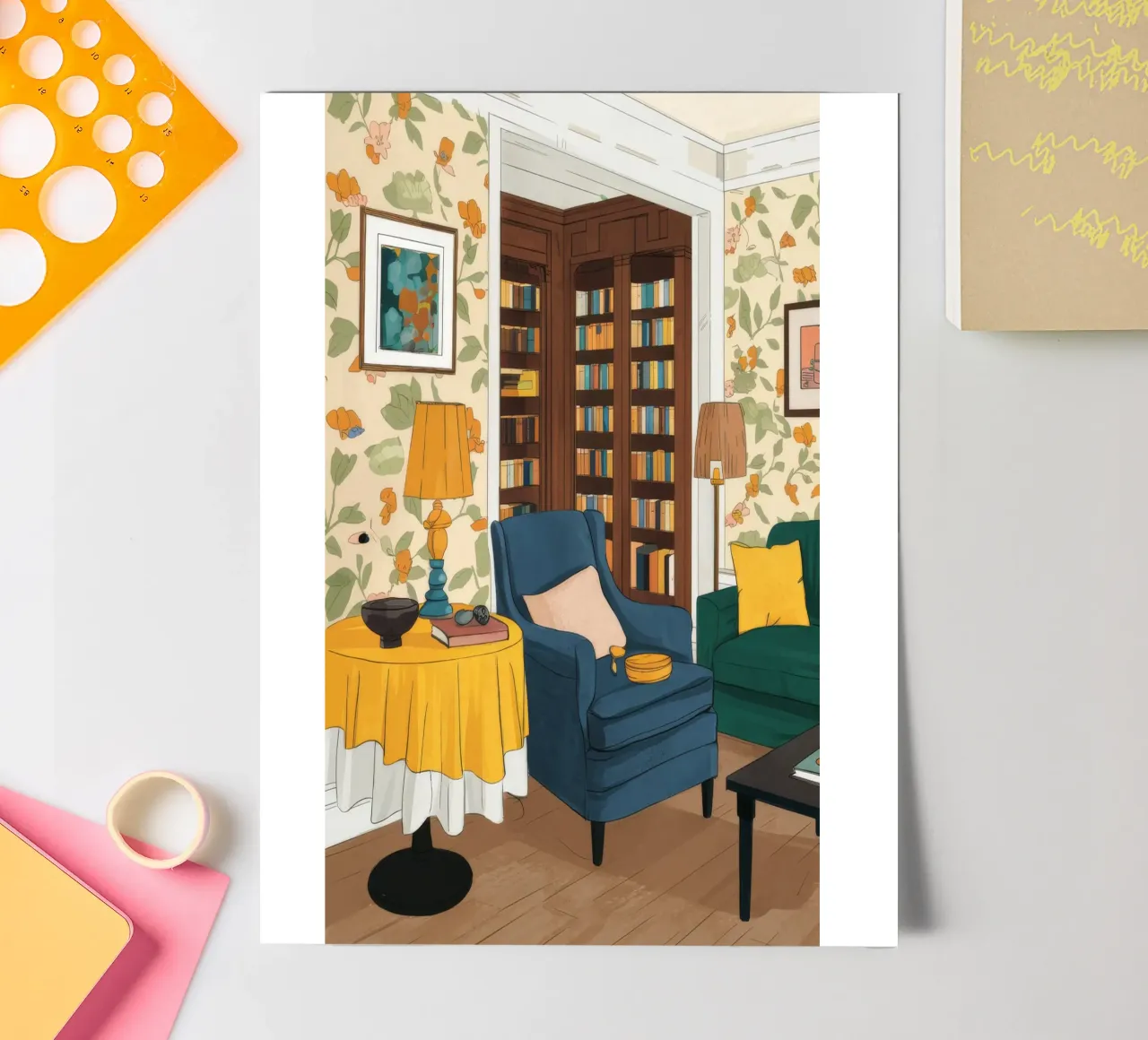 Armchair Library Dream sticker sheet by Haven Fantasy