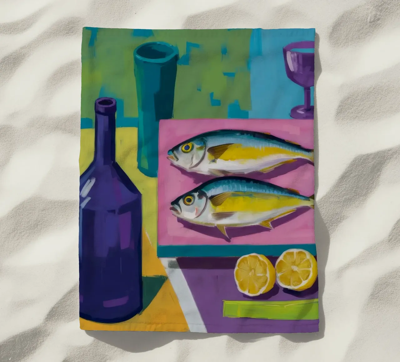 Cena a base di pesce zaffiro telo mare da Fable Tempa