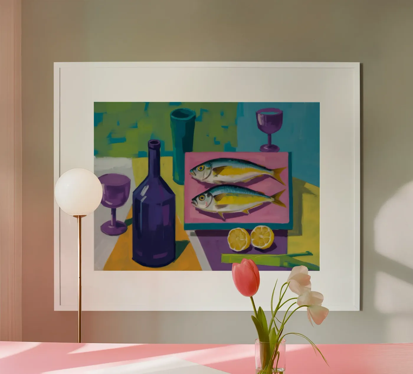 Saffier vis diner poster van Fable Tempa