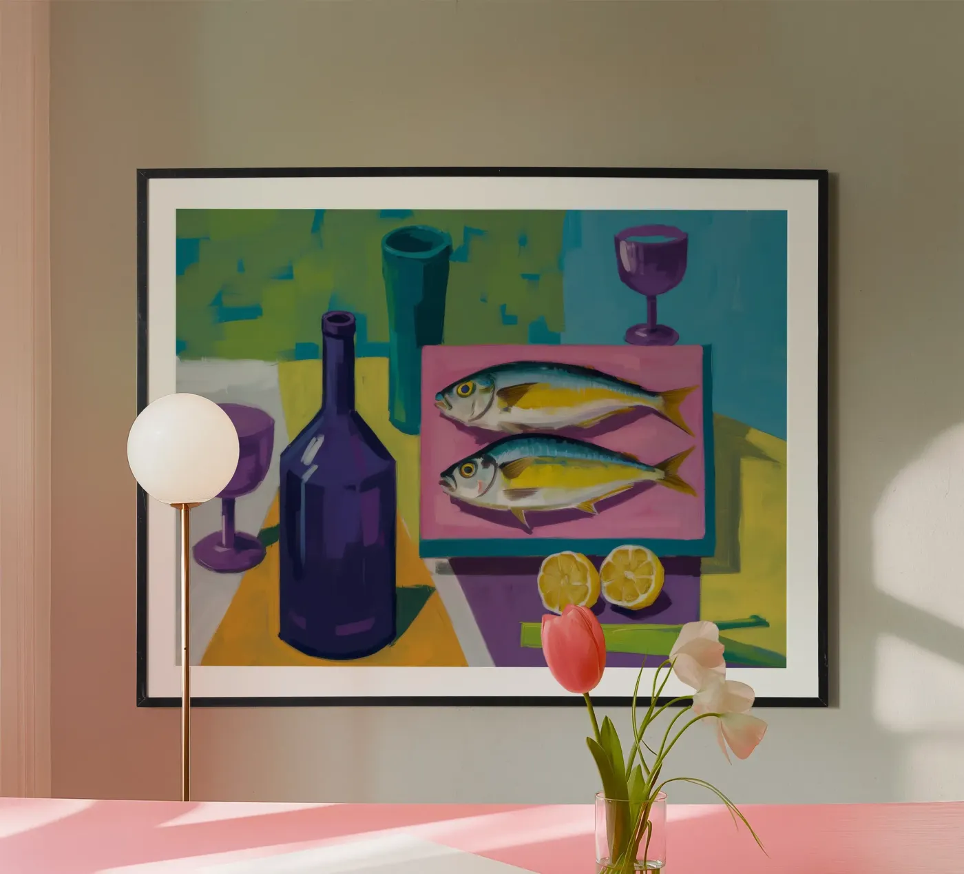 Saffier vis diner poster van Fable Tempa