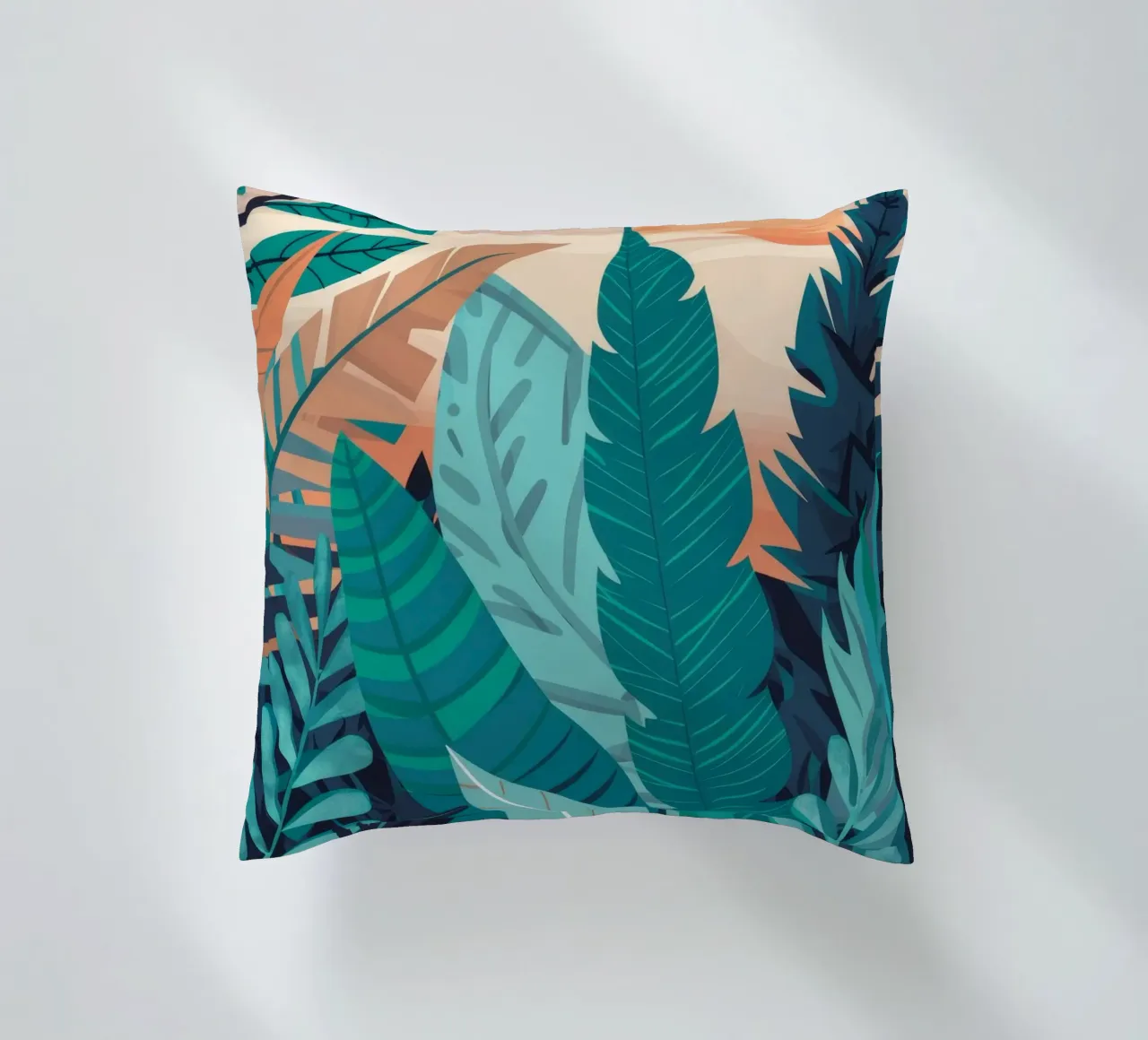 Strati di foglie tropicali cuscino da Muse Artworks