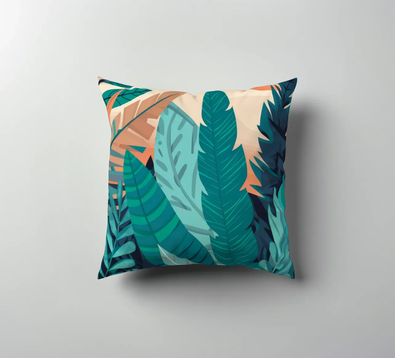 Strati di foglie tropicali cuscino da Muse Artworks