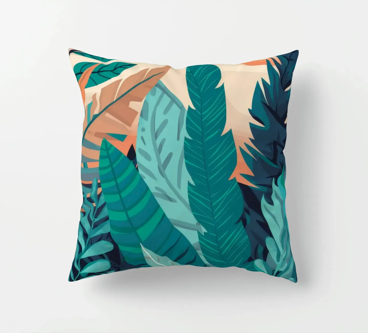 Strati di foglie tropicali cuscino da Muse Artworks