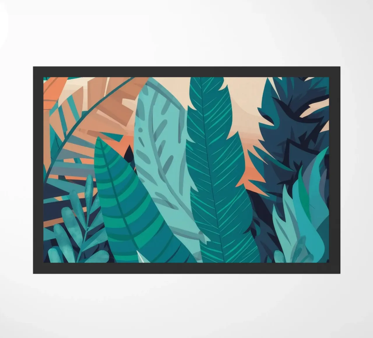 Strati di foglie tropicali zerbino da Muse Artworks