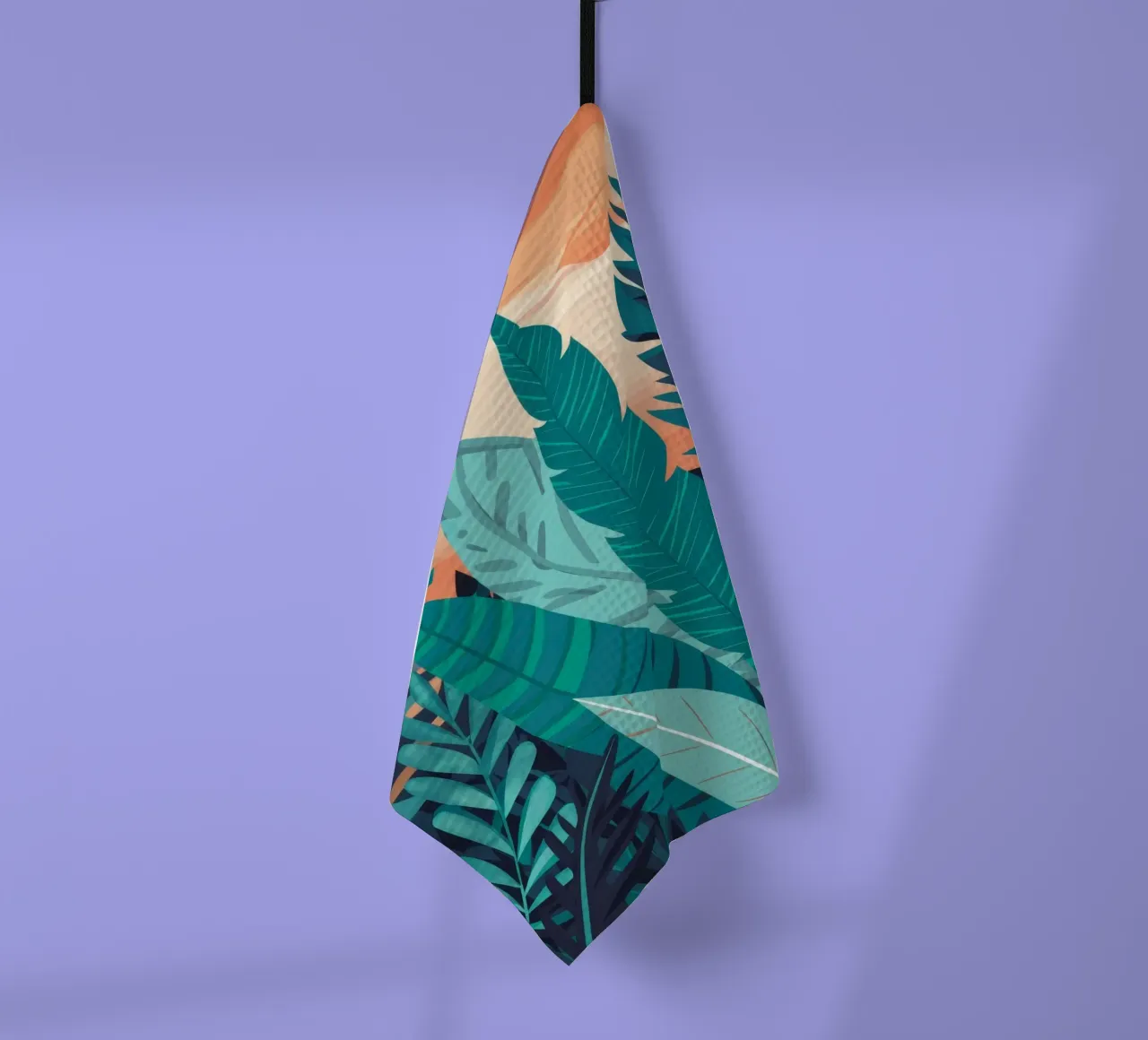Strati di foglie tropicali canovaccio da cucina da Muse Artworks