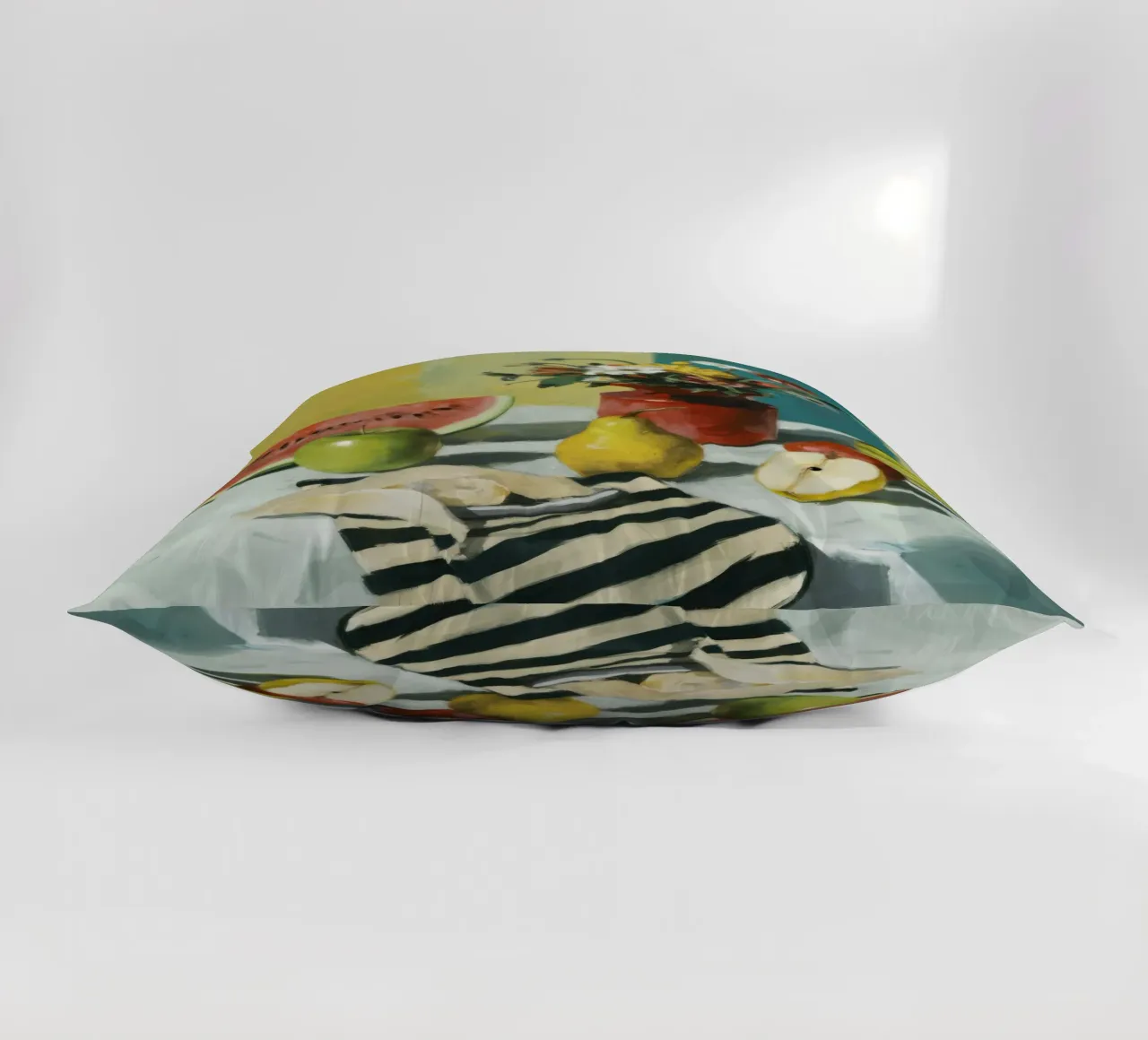 Birne und Wassermelone Repose Kissen von Fable Tempa
