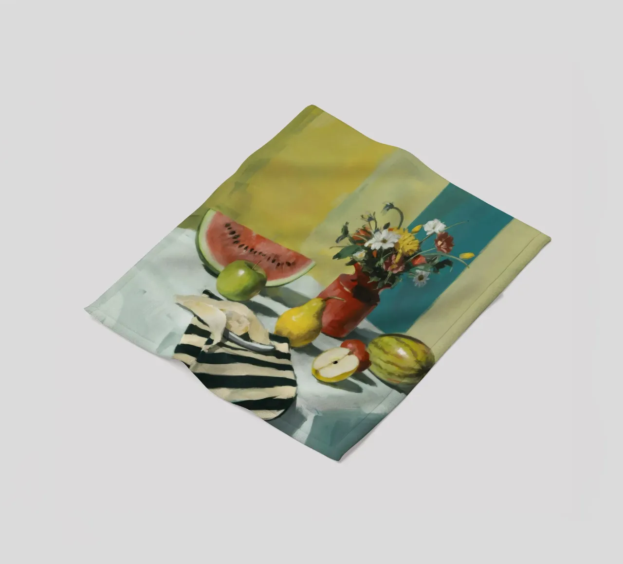 Pear and Watermelon Repose fleece blanket by Fable Tempa