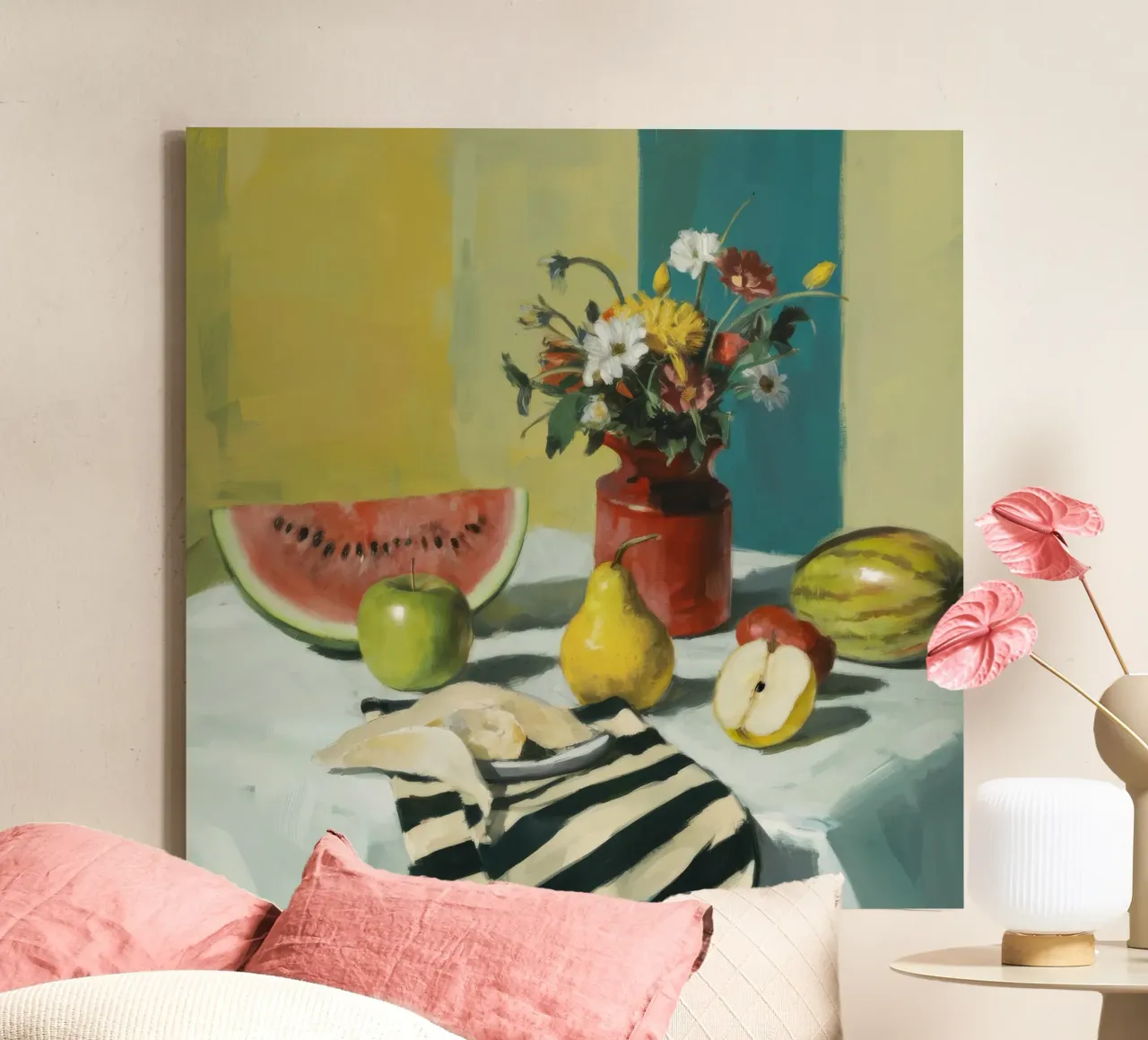 Pear and Watermelon Repose canvas by Fable Tempa