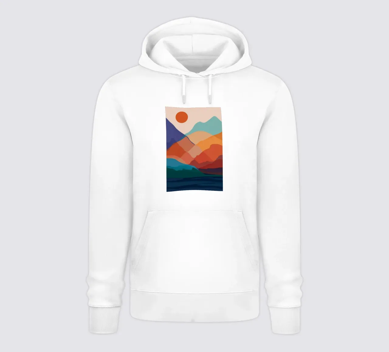 Tramonto in montagna a strati felpa con cappuccio da Muse Artworks