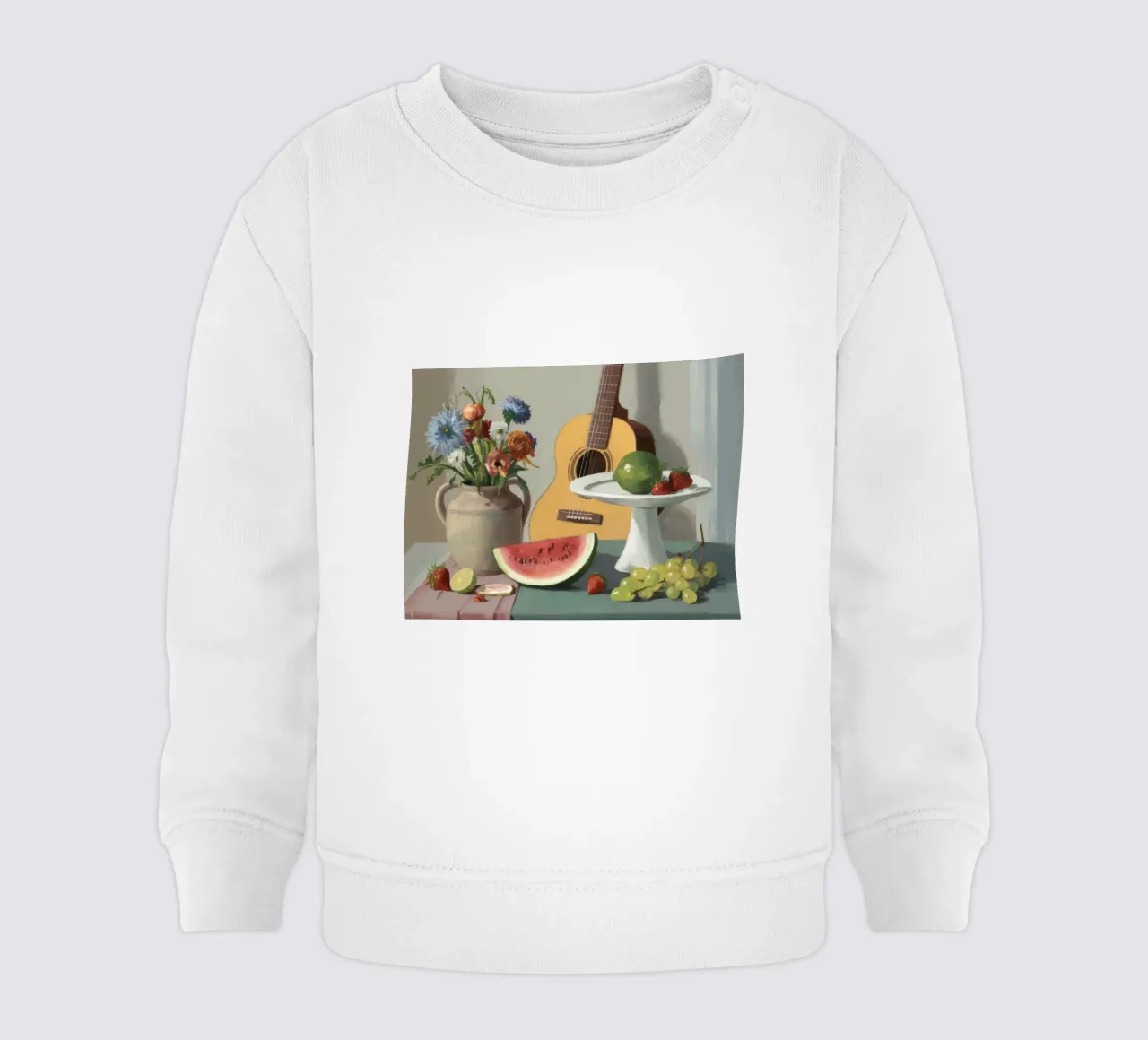 Gitarre und Traubenharmonie Baby Sweatshirt von Fable Tempa