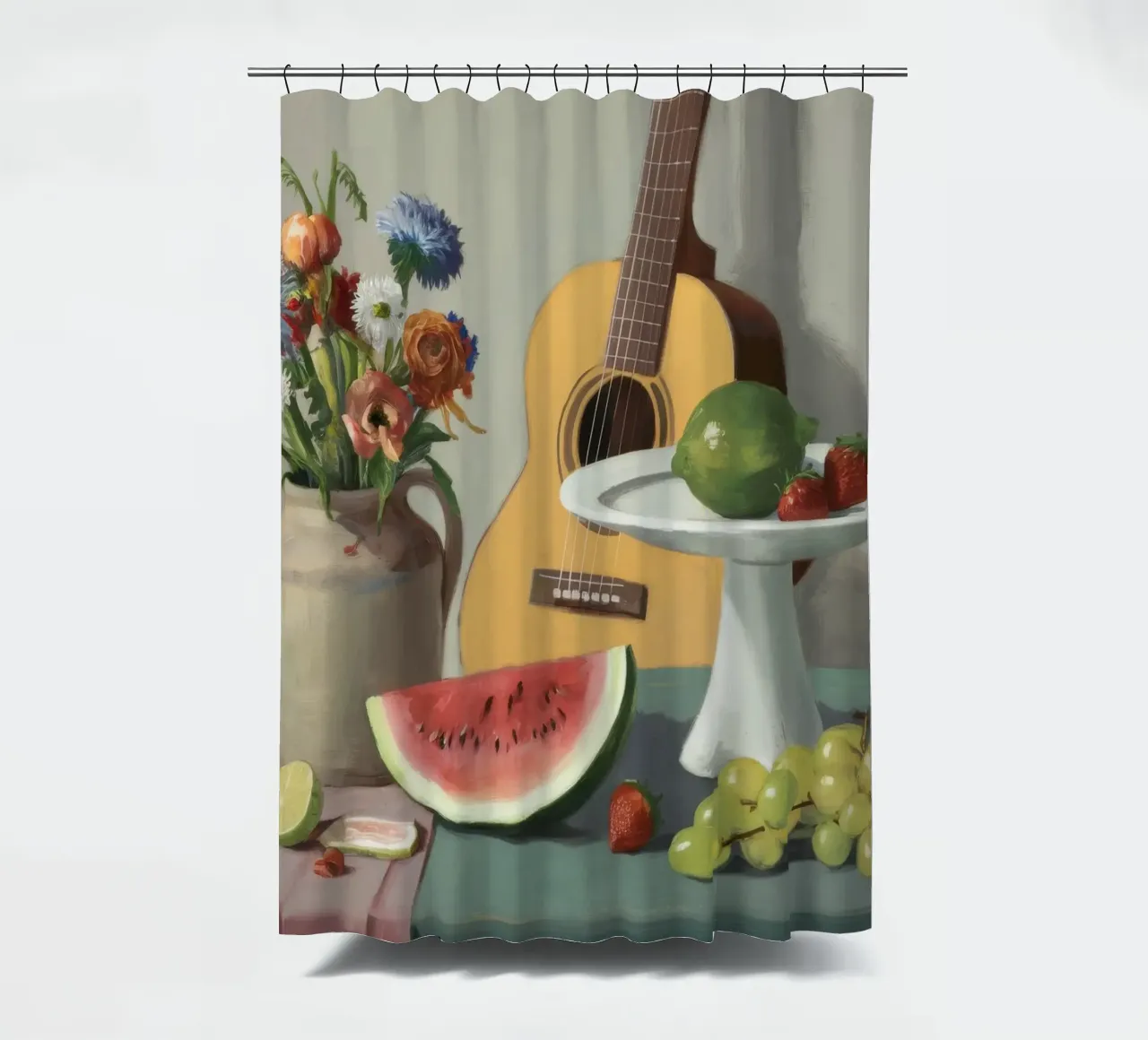 Armonia di chitarra e uva tenda da doccia da Fable Tempa