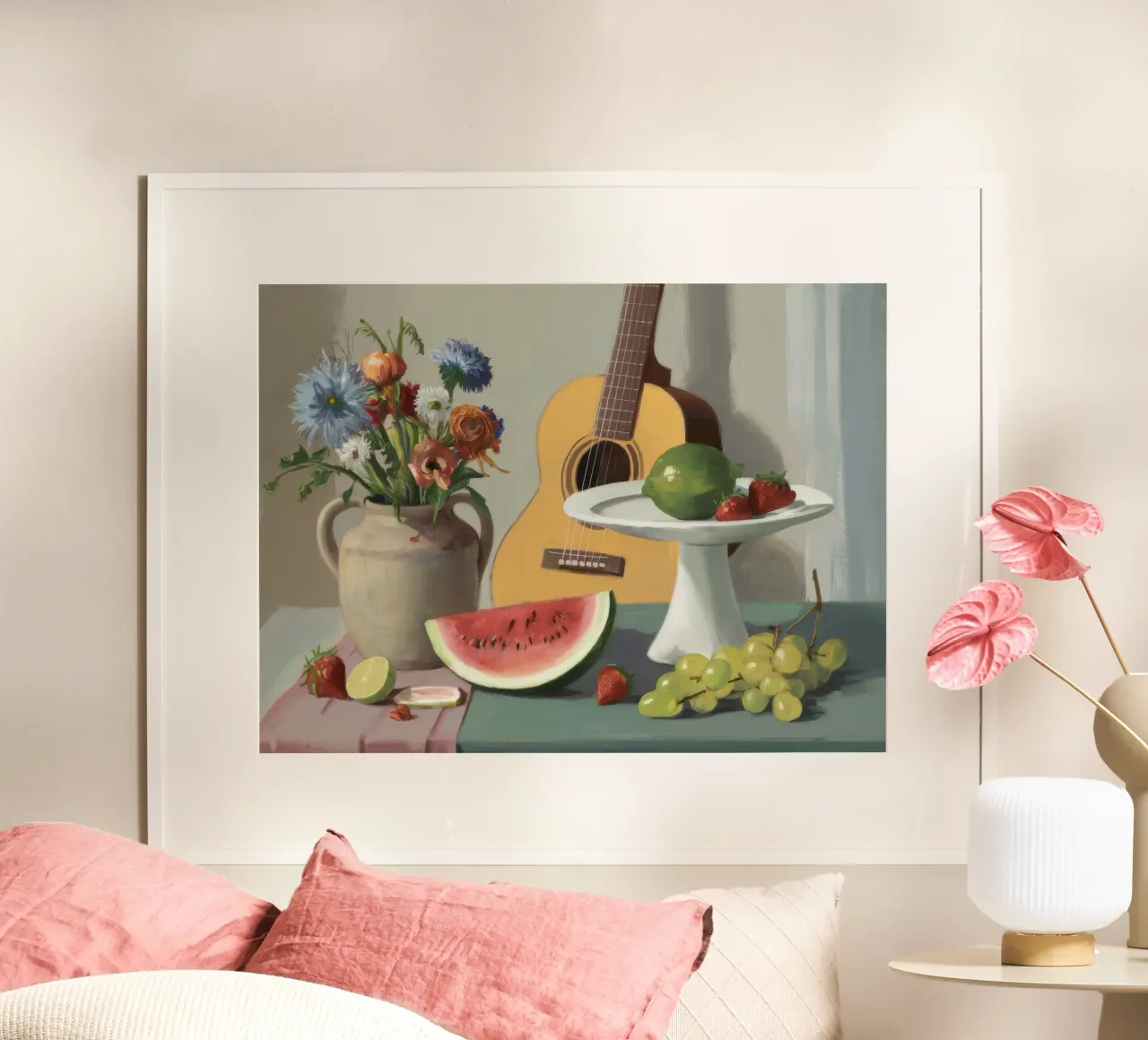 Armonia di chitarra e uva carta hahnemühle da Fable Tempa