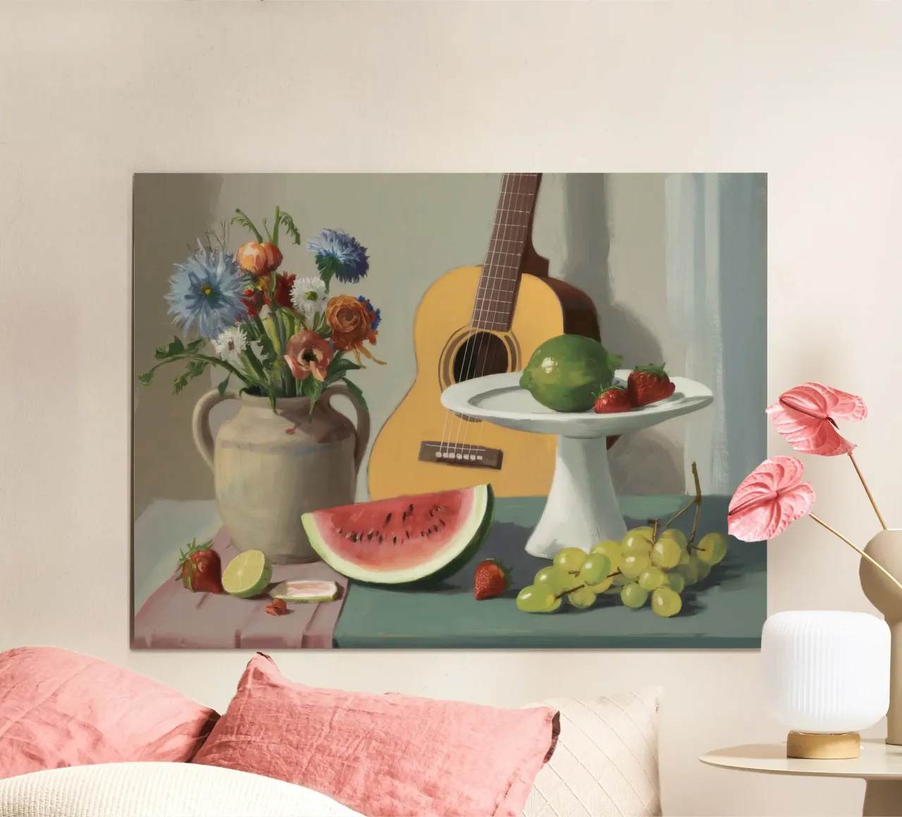 Armonia di chitarra e uva carta hahnemühle da Fable Tempa