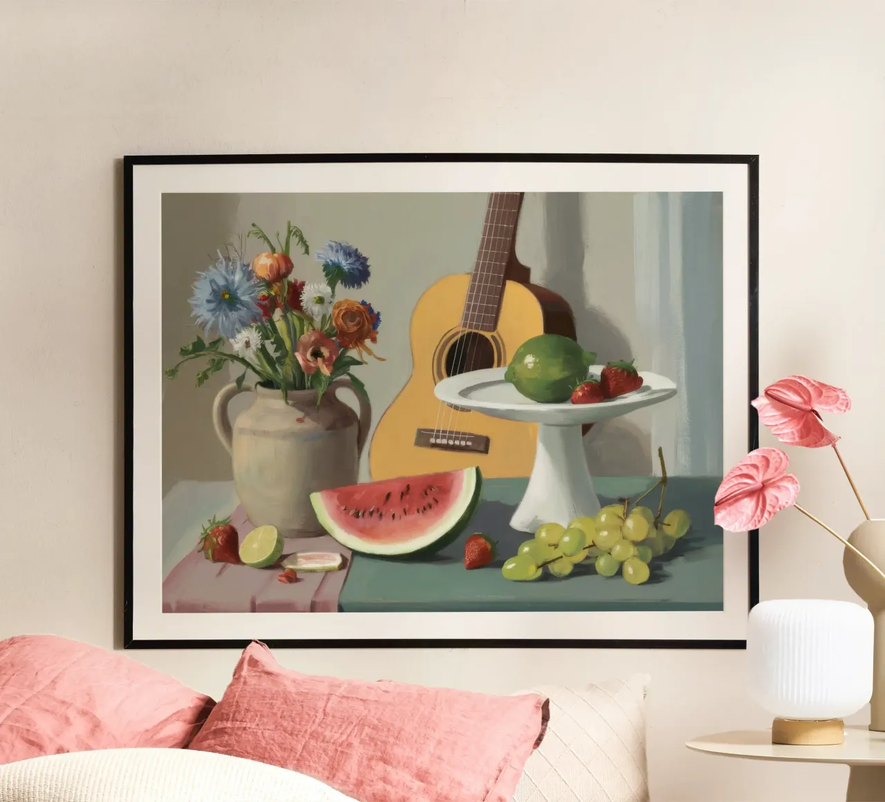 Armonia di chitarra e uva carta hahnemühle da Fable Tempa