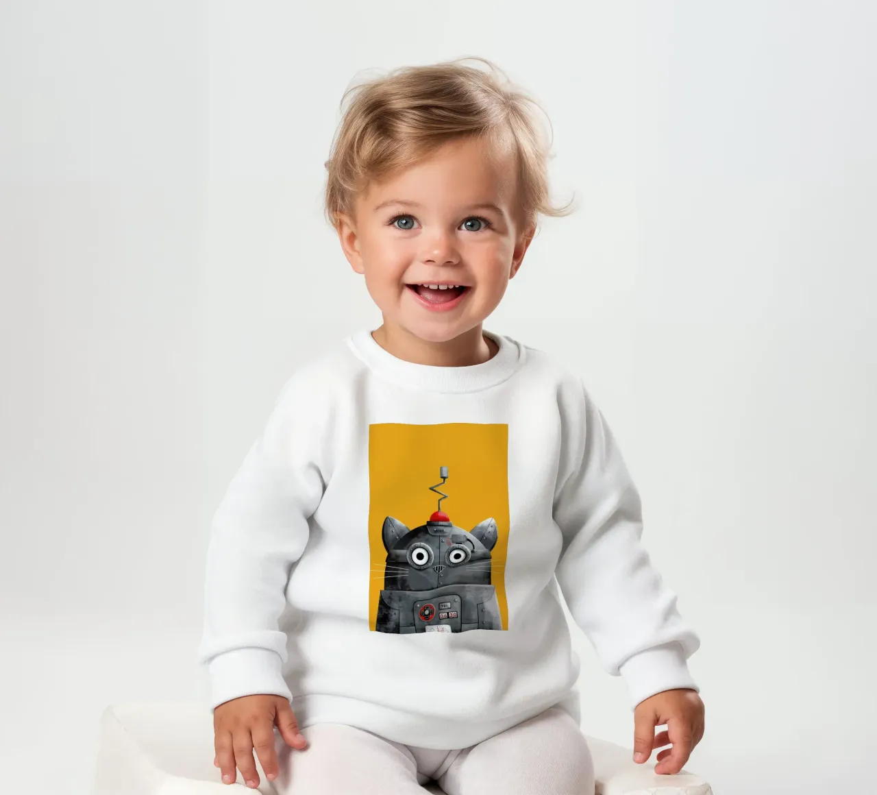 Cat Robot baby sweatshirt van Doozal