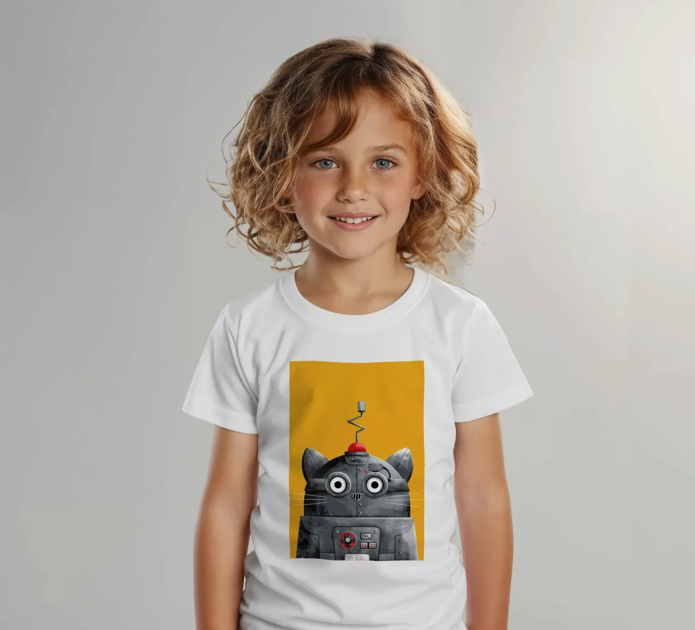 Cat Robot t-shirt bambini da Doozal