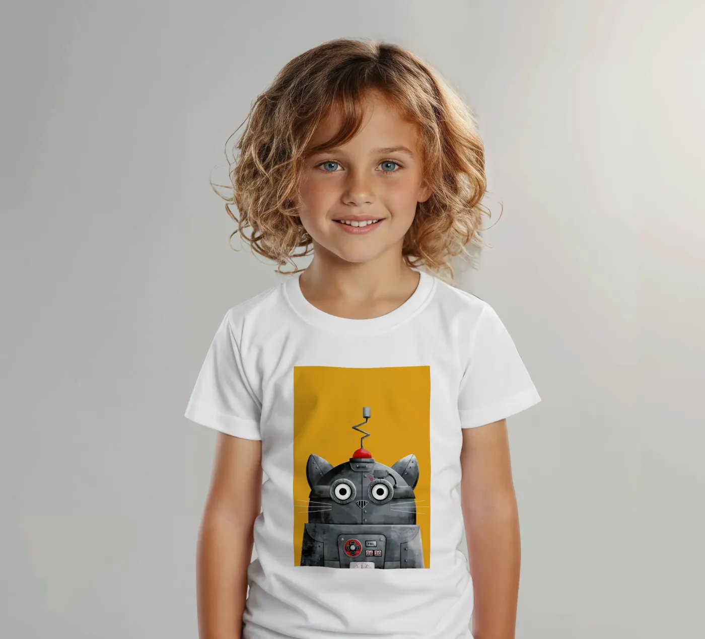 Cat Robot t-shirt bambini da Doozal