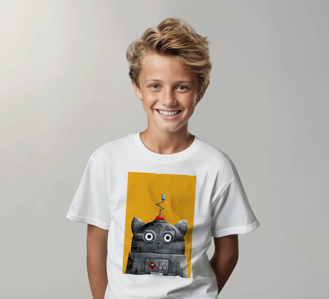 Cat Robot t-shirt bambini da Doozal