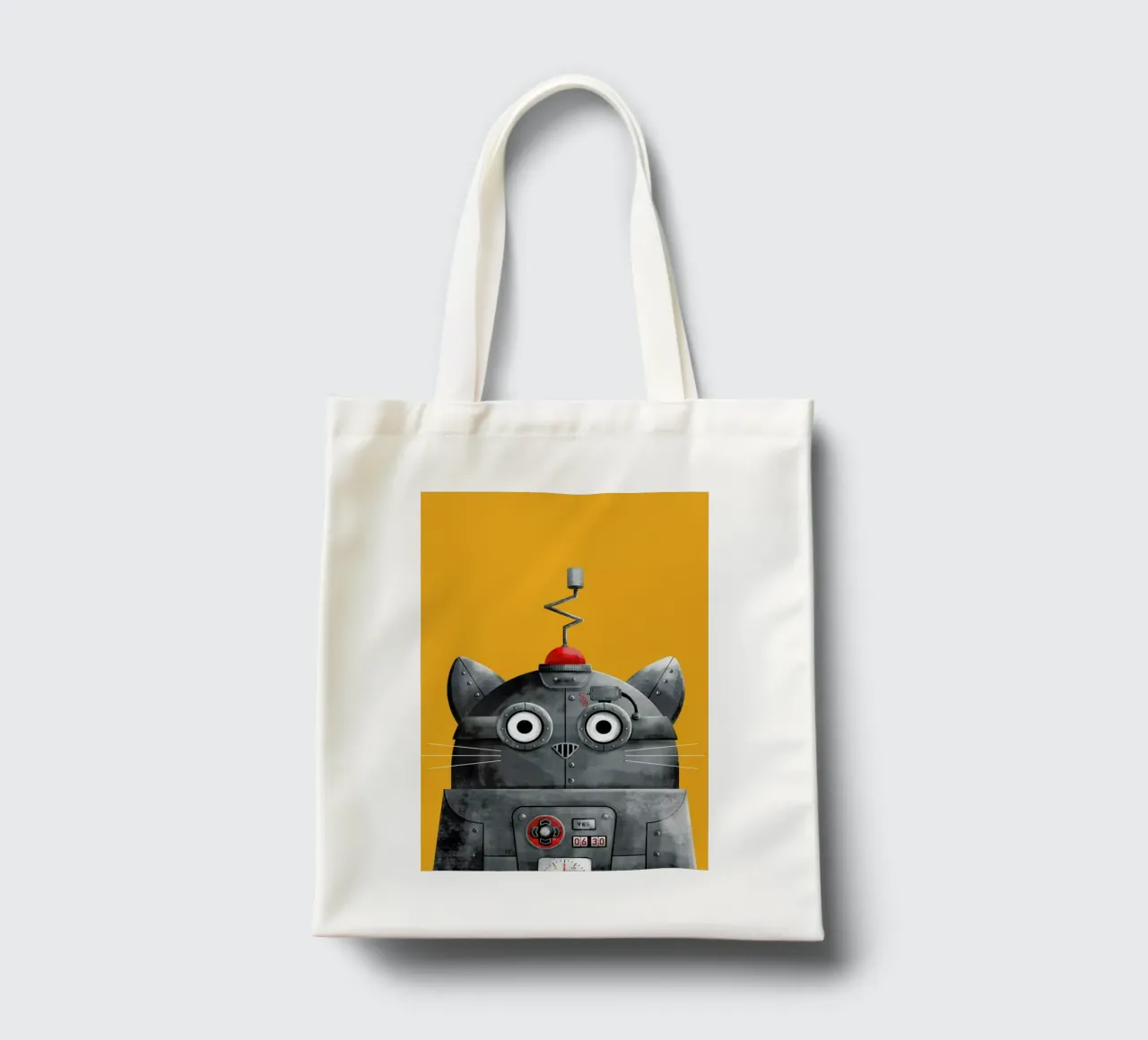 Cat Robot borsa in juta da Doozal