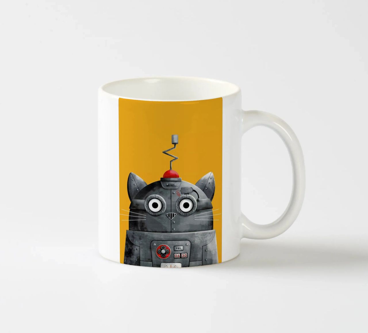 Cat Robot tazza in ceramica da Doozal