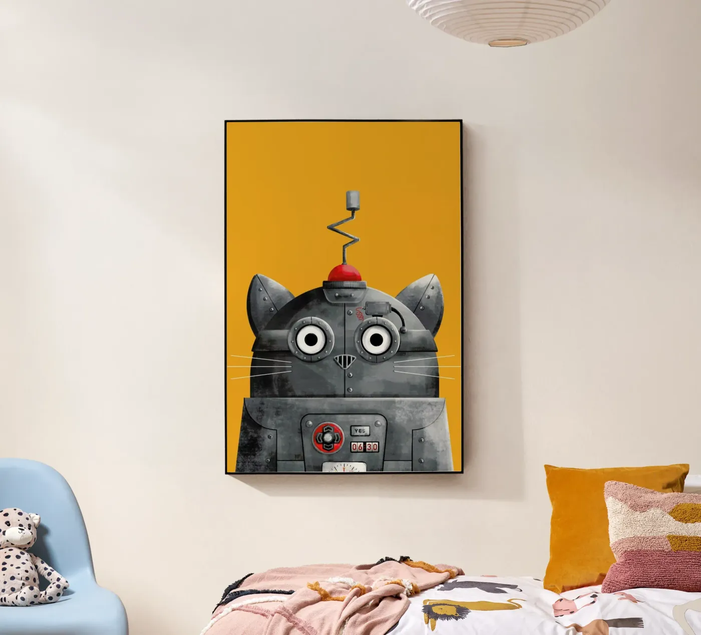 Cat Robot acryl van Doozal