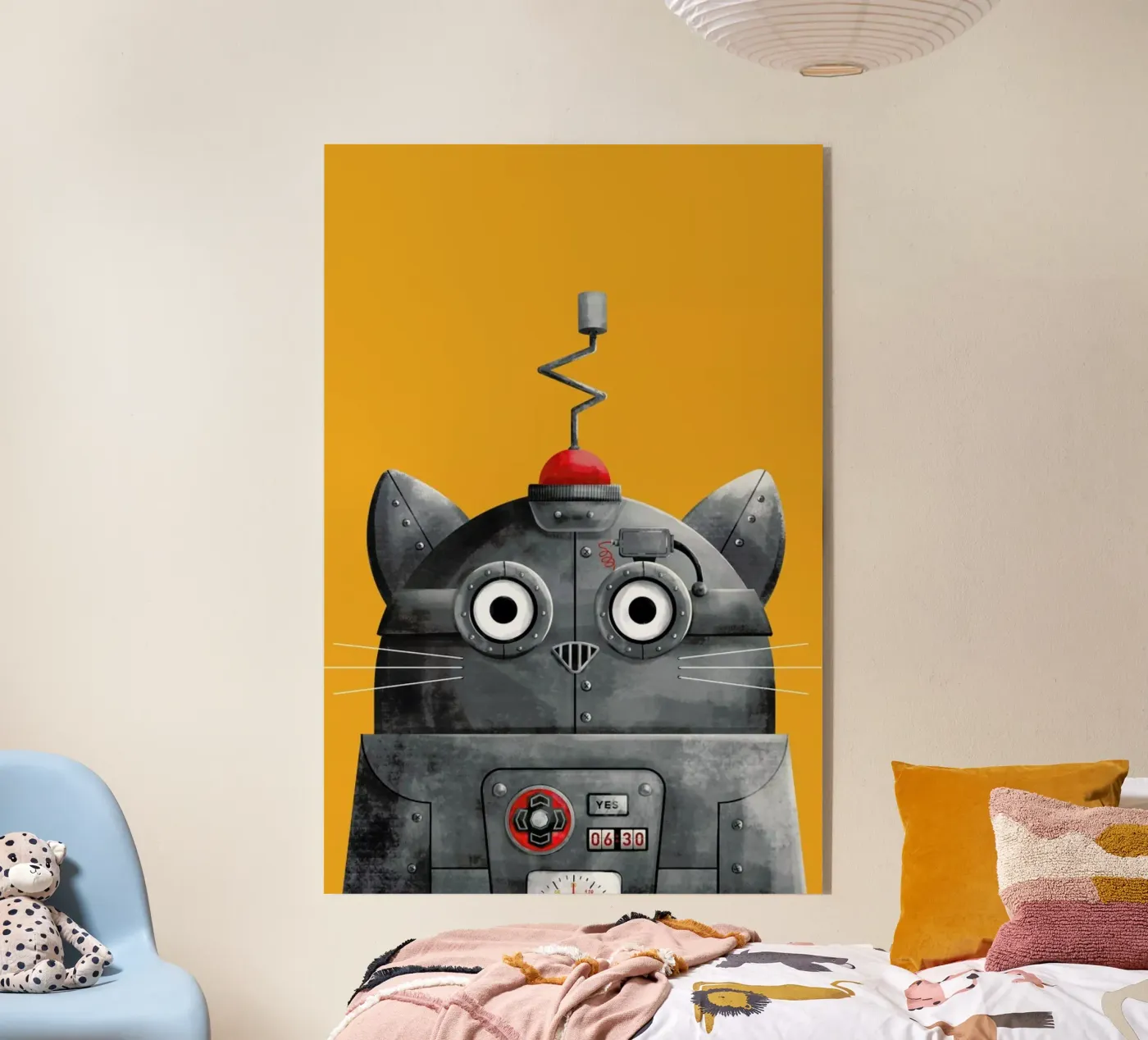 Cat Robot acryl van Doozal