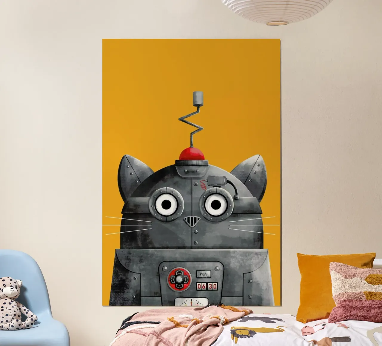 Cat Robot carta hahnemühle da Doozal