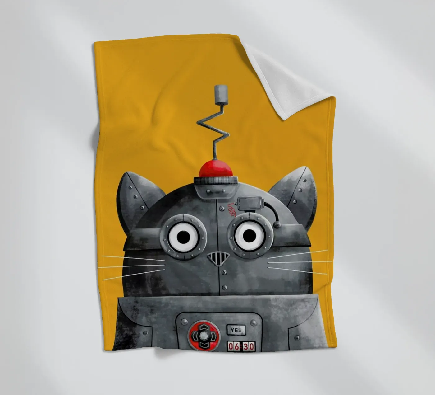 Cat Robot Fleecedecke von Doozal