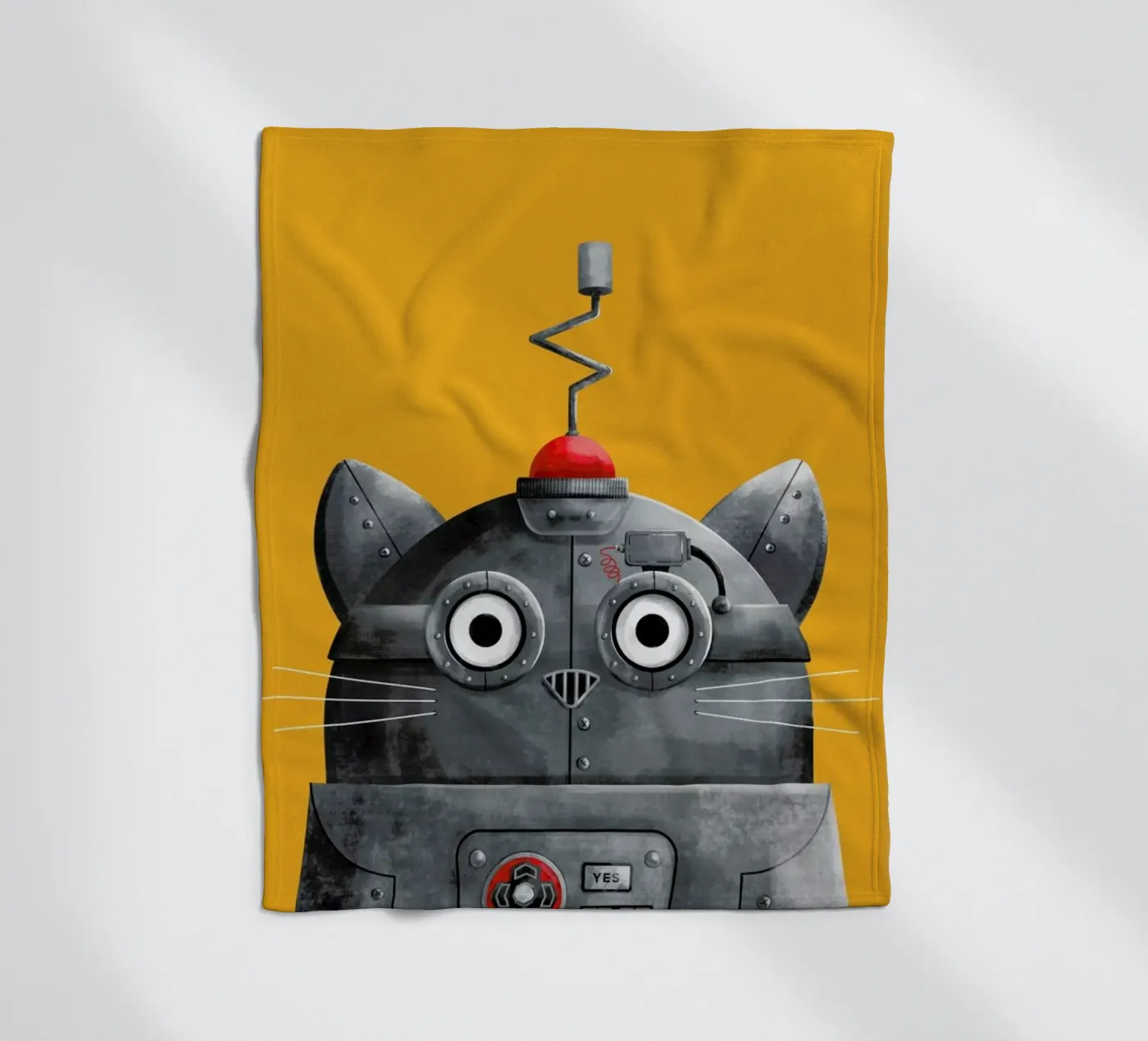 Cat Robot Fleecedecke von Doozal