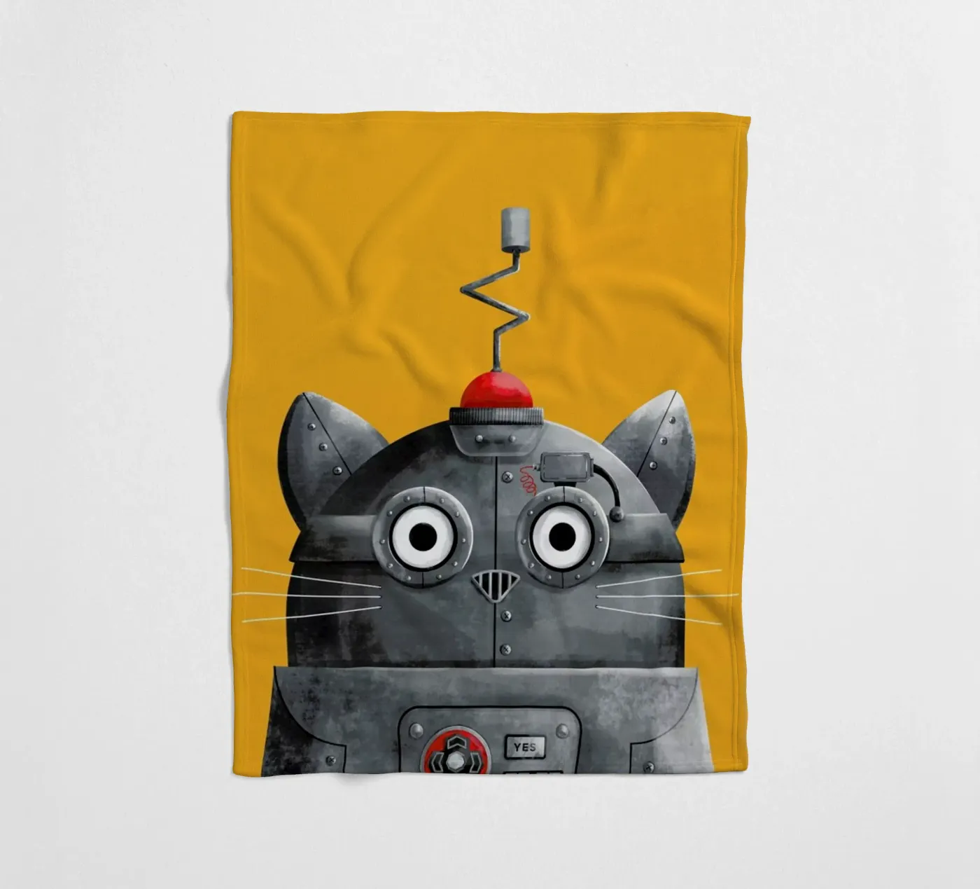 Cat Robot Fleecedecke von Doozal