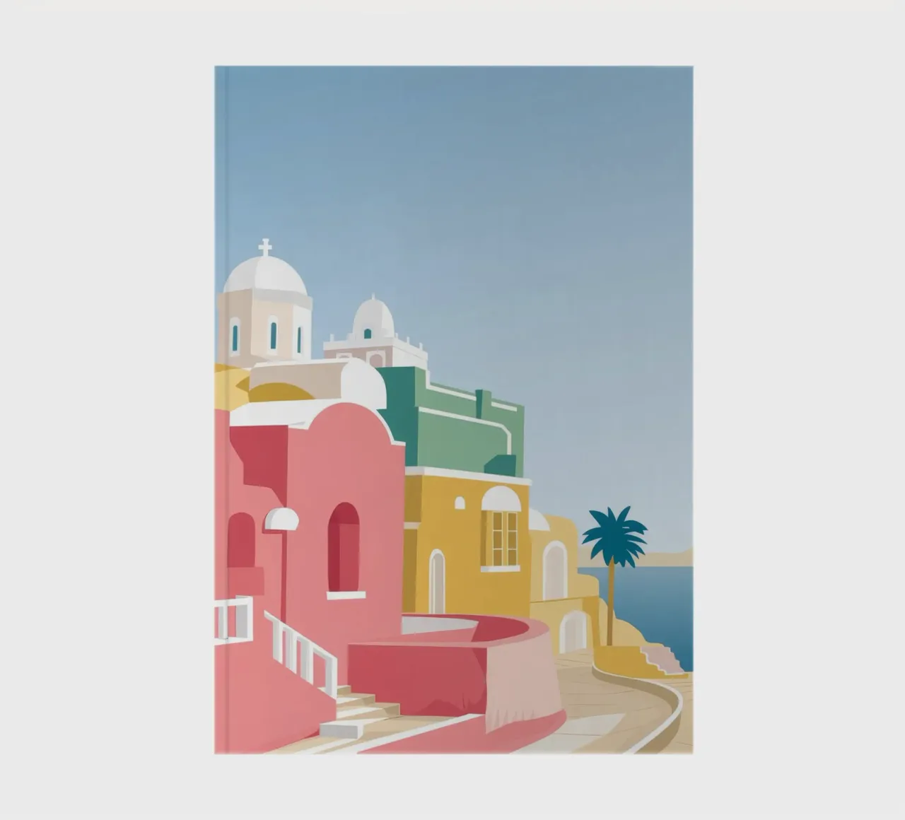 Vue du toit de Santorin carnet de notes de Muse Artworks