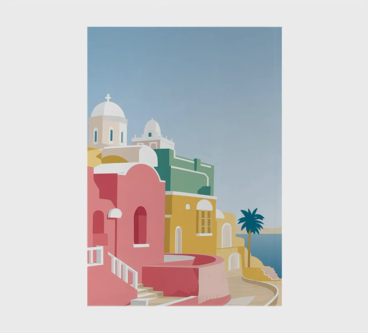 Vue du toit de Santorin carnet de notes de Muse Artworks