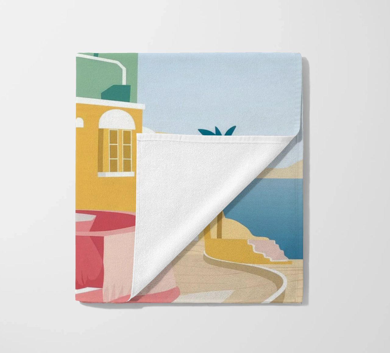 Santorini Rooftop View telo mare da Muse Artworks